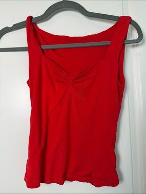 Amazon Essentials Red Twist-Front Crop Tank